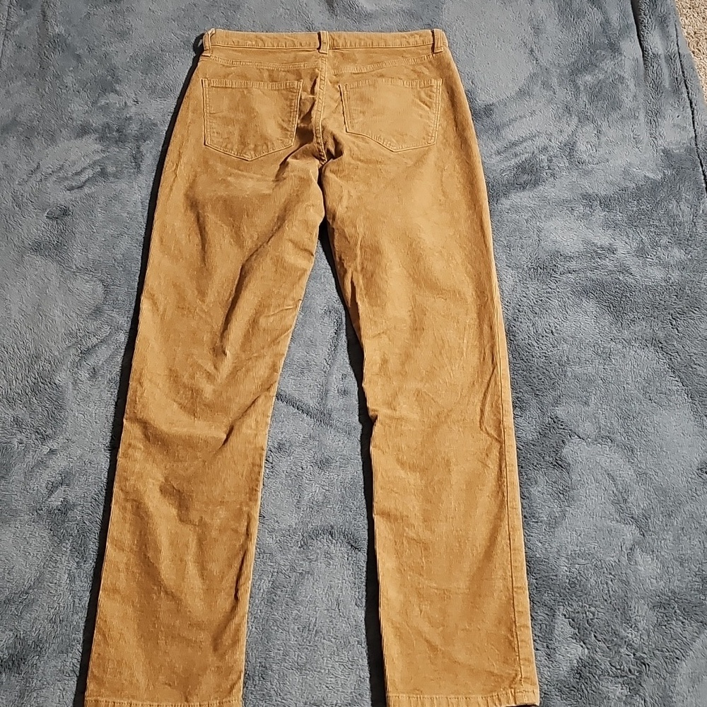 Gap Corduroy Vintage Slim High Rise Jeans Tan Gold Brown Size 29 Tall - Picture 11 of 11